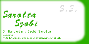 sarolta szobi business card